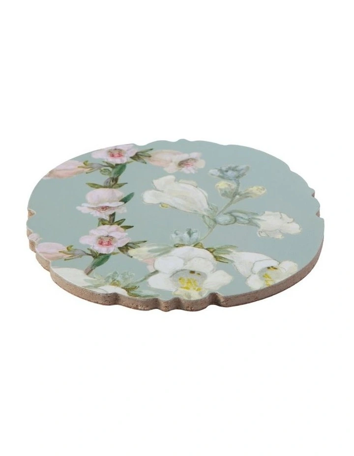 Royal Botanic Gardens Foxglove Cork Back Coaster 10cm Set of 4 Gift Boxed image 2