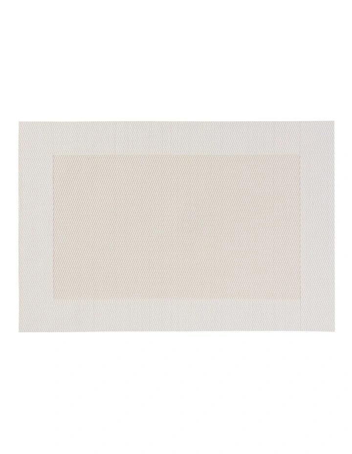 Table Accents Wide Border Placemat 43x30cm Cream image 1