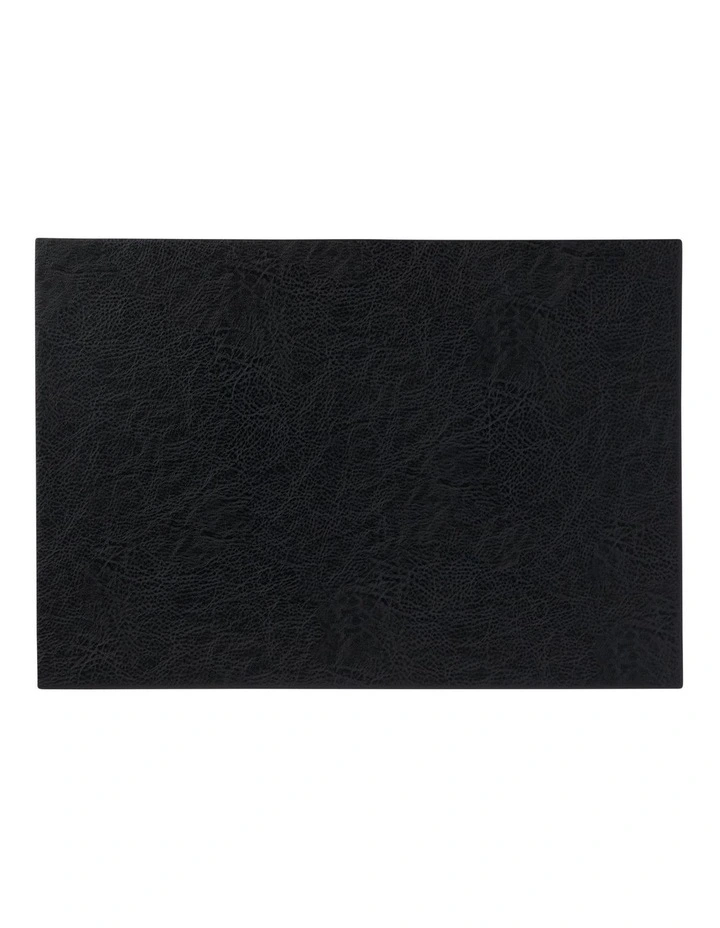Table Accents Leather Look Placemat 43x30cm Black image 1