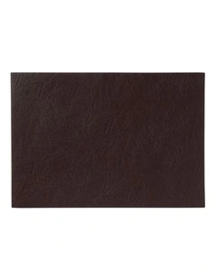 Table Accents Leather Look Placemat 43x30cm Chocolate
