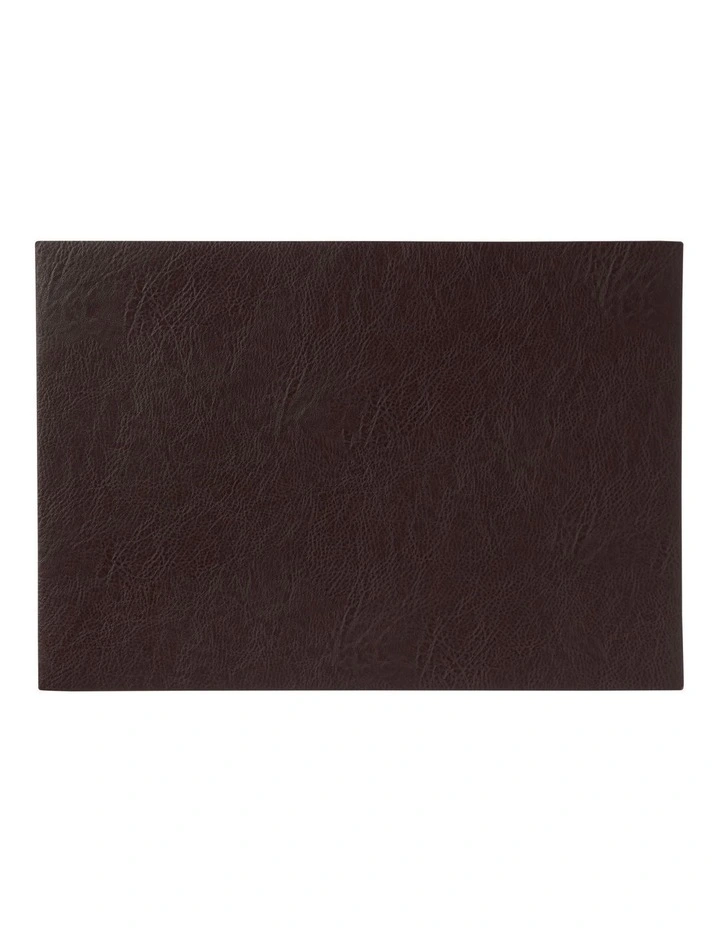 Table Accents Leather Look Placemat 43x30cm Chocolate image 1