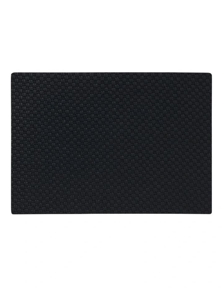 Table Accents Woven Look Placemat 43x30cm Black image 1