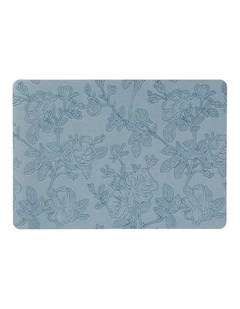 Table Accents Embossed Placemat 43x30cm Denim Floral