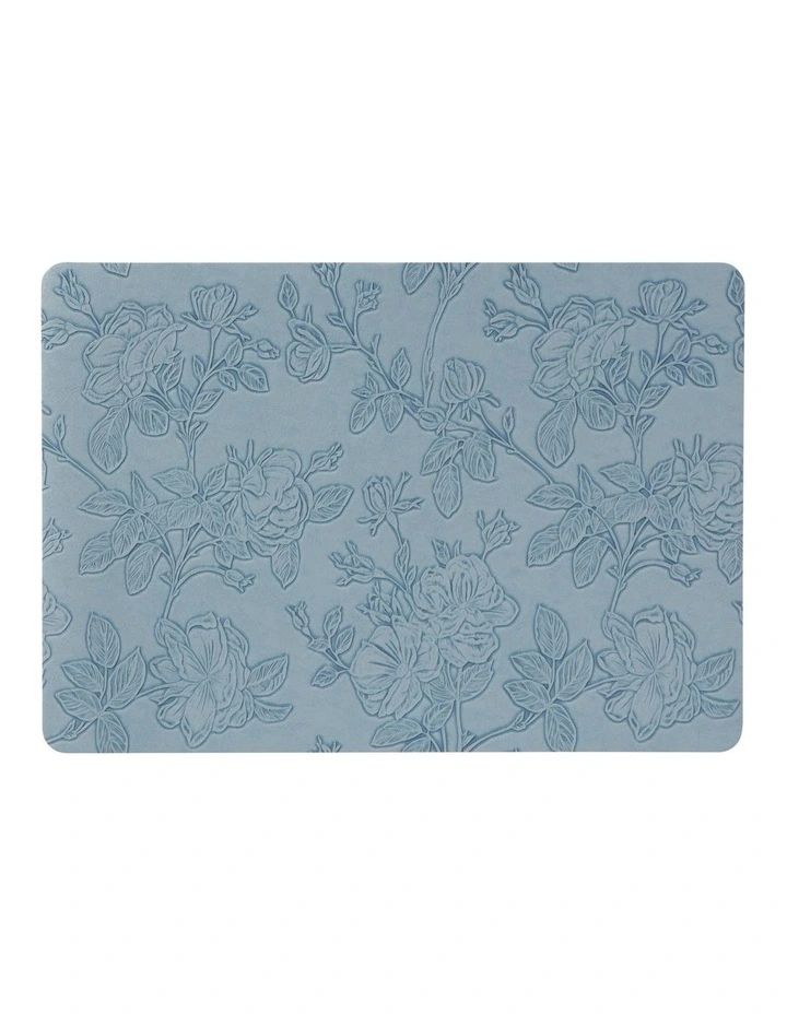 Table Accents Embossed Placemat 43x30cm Denim Floral image 1