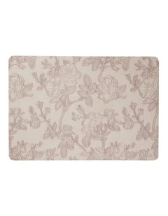 Table Accents Embossed Placemat 43x30cm Taupe Floral