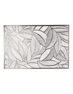 Table Accents Cut-Out Placemat 45x30cm Leaf Silver