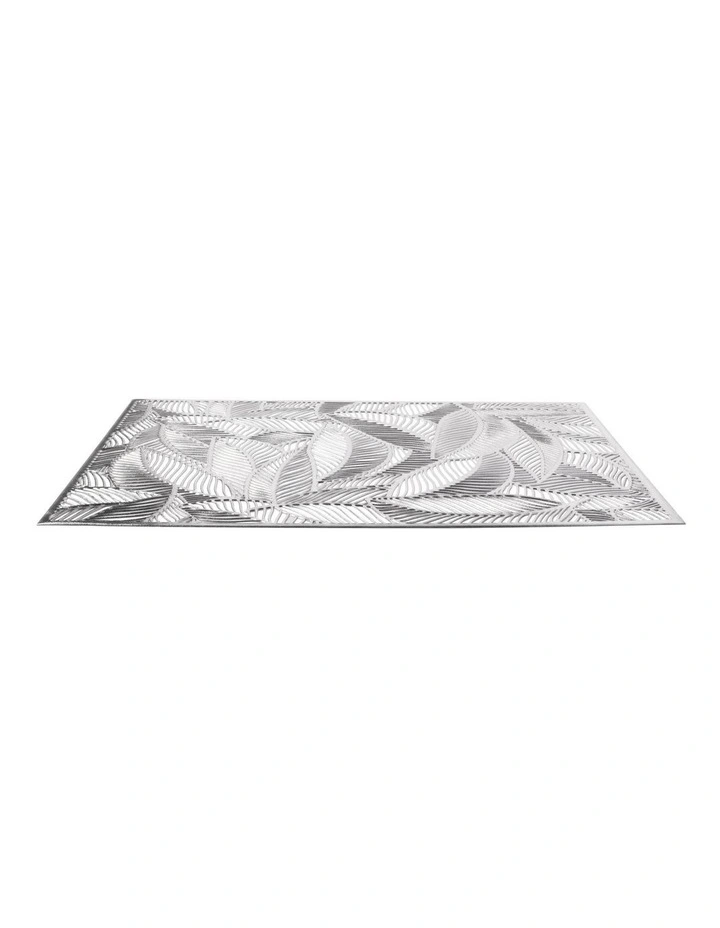 Table Accents Cut-Out Placemat 45x30cm Leaf Silver image 2