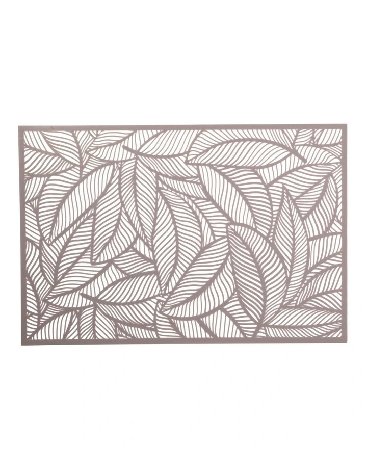 Table Accents Cut-Out Placemat 45x30cm Leaf Silver image 3