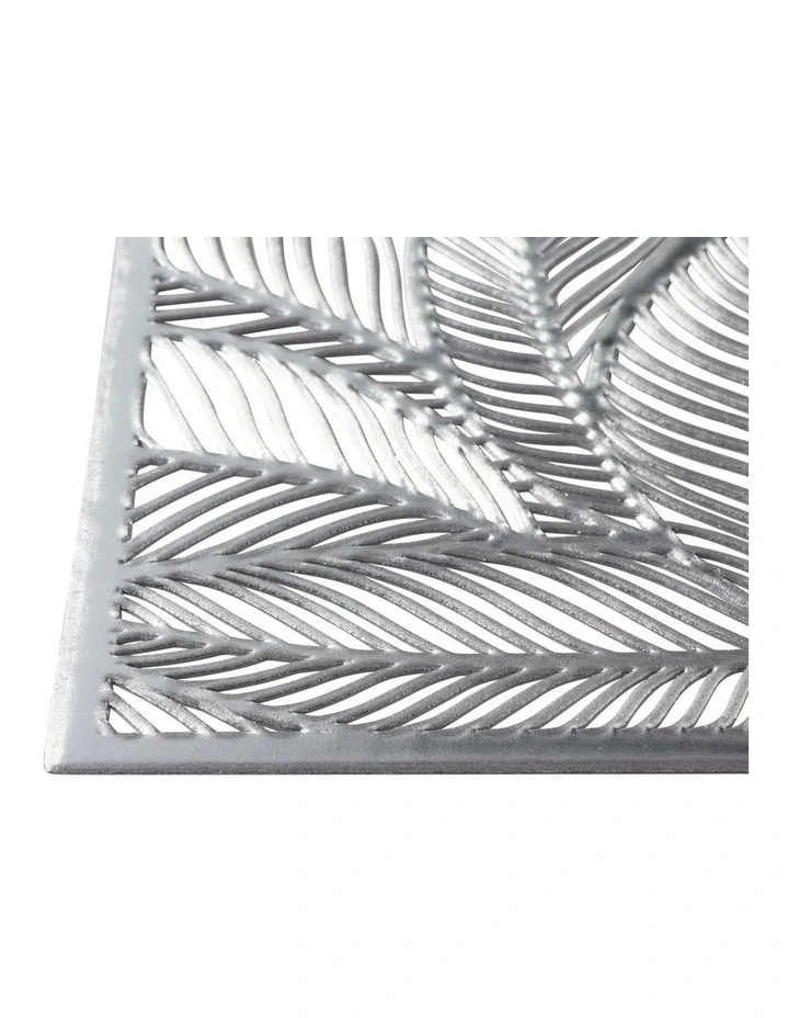 Table Accents Cut-Out Placemat 45x30cm Leaf Silver image 4