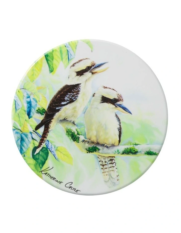 Katherine Castle Song of the South Ceramic Round Coaster 10cm Kookaburra image 2