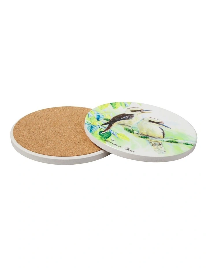 Katherine Castle Song of the South Ceramic Round Coaster 10cm Kookaburra image 4