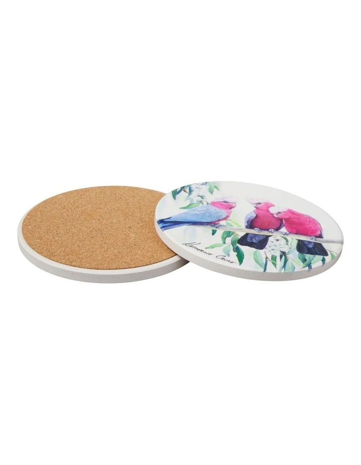 Katherine Castle Song of the South Ceramic Round Coaster 10cm Galah image 2