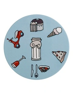 Megan McKean Cities Ceramic Round Coaster 10.5cm Rome