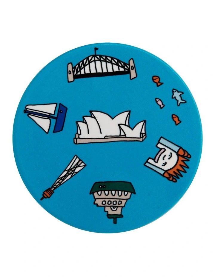 Megan McKean Cities Ceramic Round Coaster 10.5cm Sydney image 1