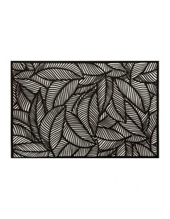 Table Accents Leaf Cut-Out Placemat 45x30cm in Black