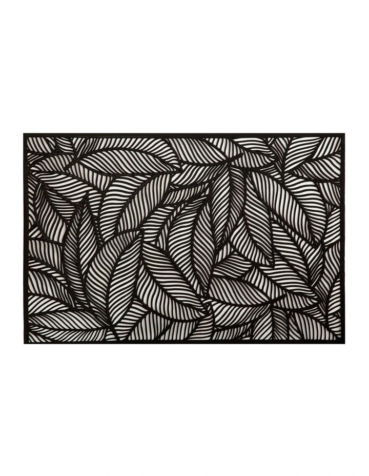 Table Accents Leaf Cut-Out Placemat 45x30cm in Black image 1