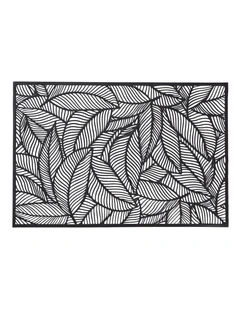 Table Accents Leaf Cut-Out Placemat 45x30cm in Black