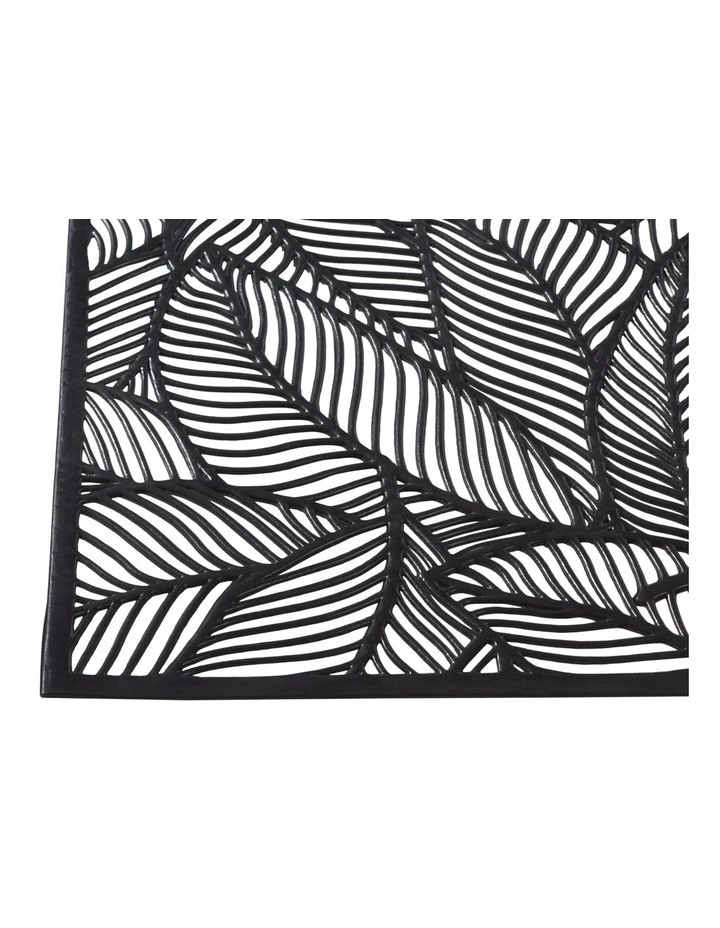 Table Accents Leaf Cut-Out Placemat 45x30cm in Black image 4