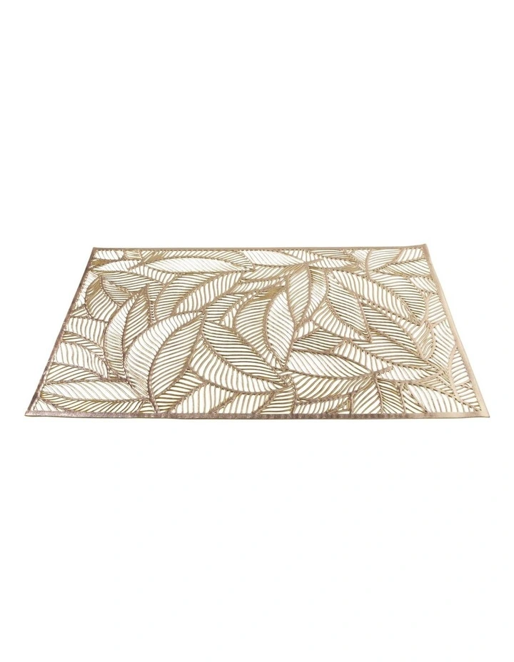 Table Accents Leaf Cut-Out Placemat 45x30cm in Gold image 2