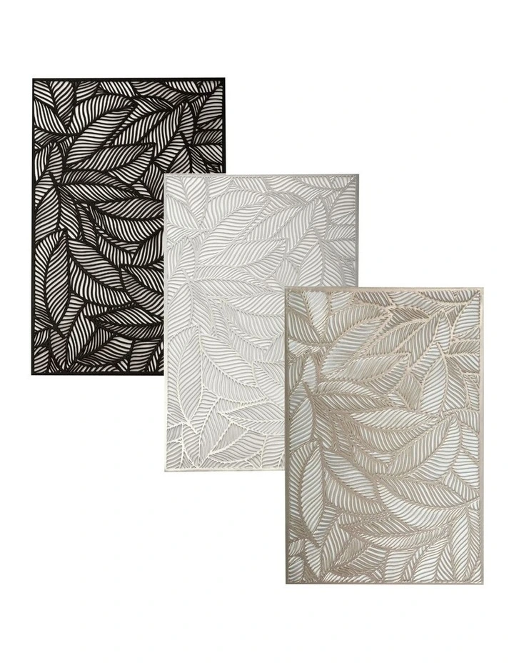 Table Accents Leaf Cut-Out Placemat 45x30cm in Gold image 2