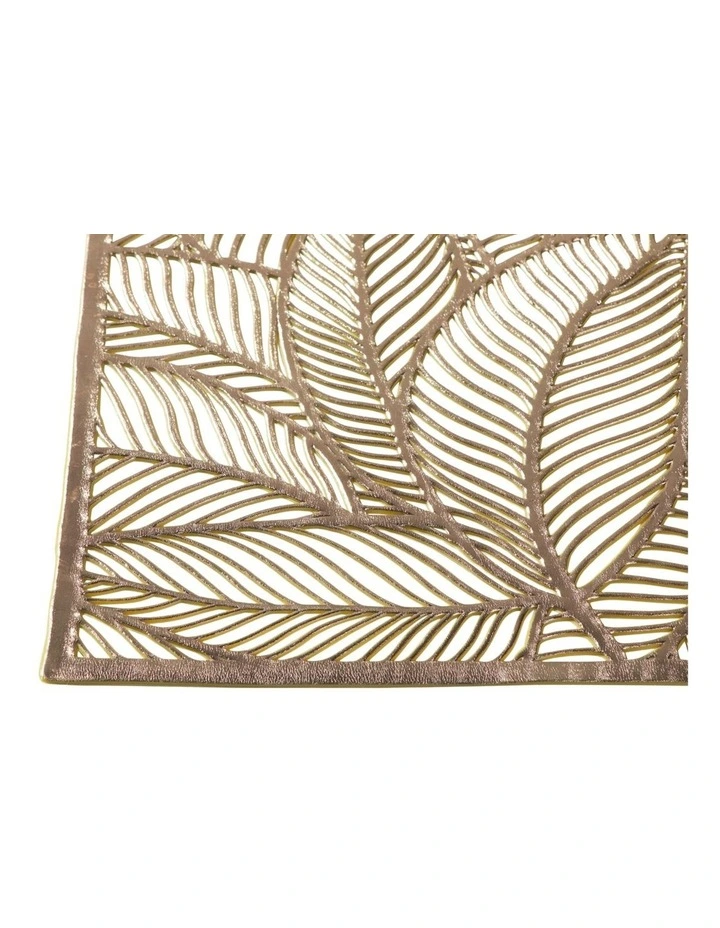 Table Accents Leaf Cut-Out Placemat 45x30cm in Gold image 4