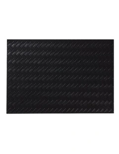 Table Accents Plait Leather Look Placemat 43x30cm in Black