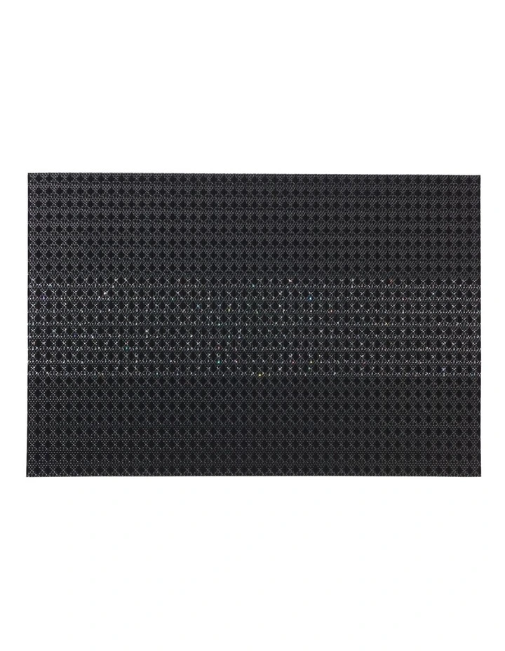 Table Accents Woven Lurex Placemat 45x30cm in Black image 1