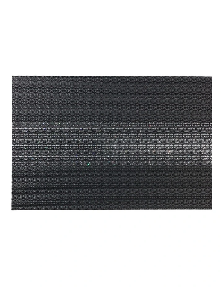 Table Accents Woven Lurex Placemat 45x30cm in Black image 3