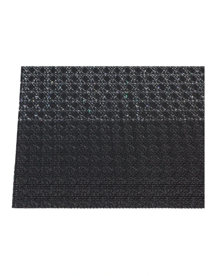 Table Accents Woven Lurex Placemat 45x30cm in Black image 4