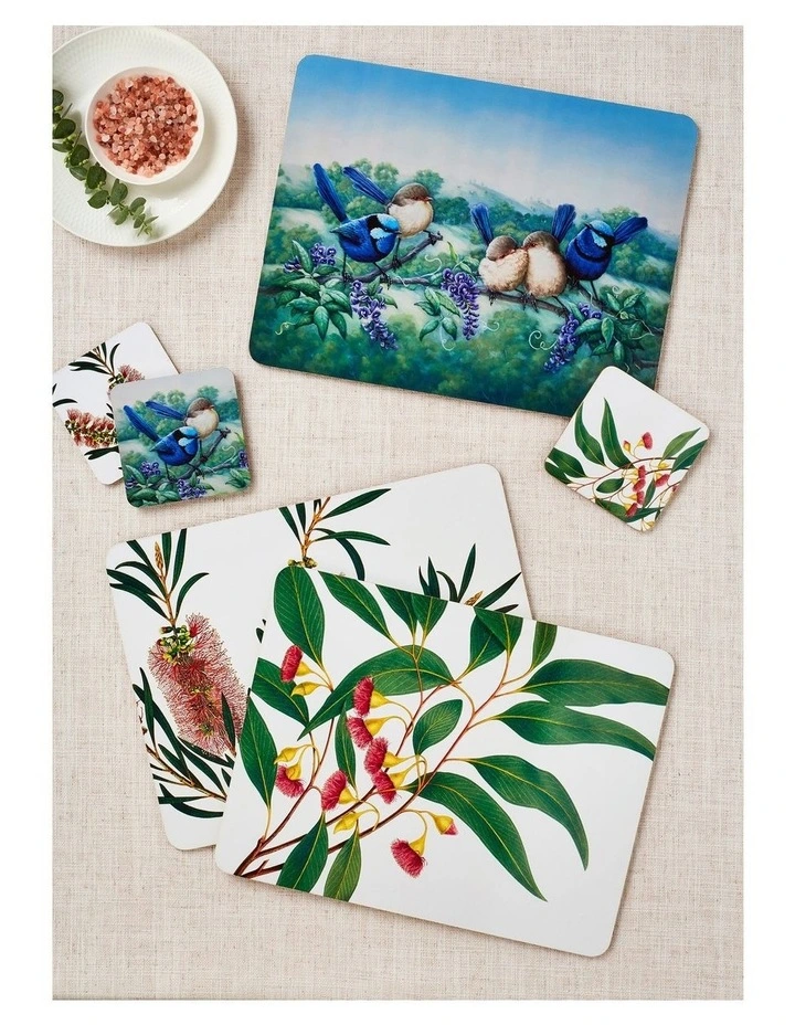Birds of Australia KC 10 Year Anniversary 10.5cm Set of 4 Gift Boxed Cork Back Coaster image 2