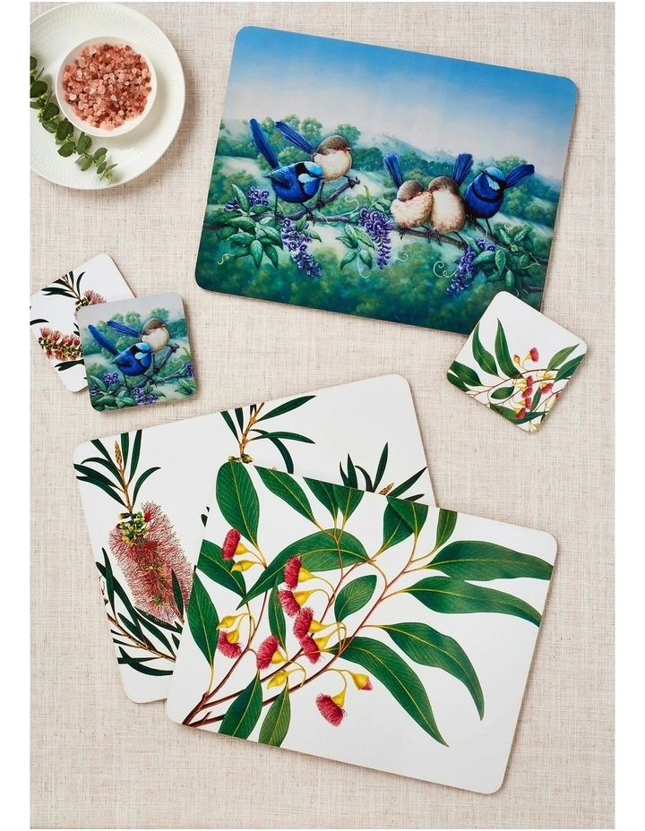 Birds of Australia KC 10 Year Anniversary 10.5cm Set of 4 Gift Boxed Cork Back Coaster image 4