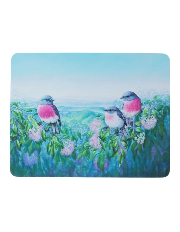 Birds of Australia KC 10-Year Anniversary 34x26.5cm Set of 4 Cork Back Placemat in Multi image 3