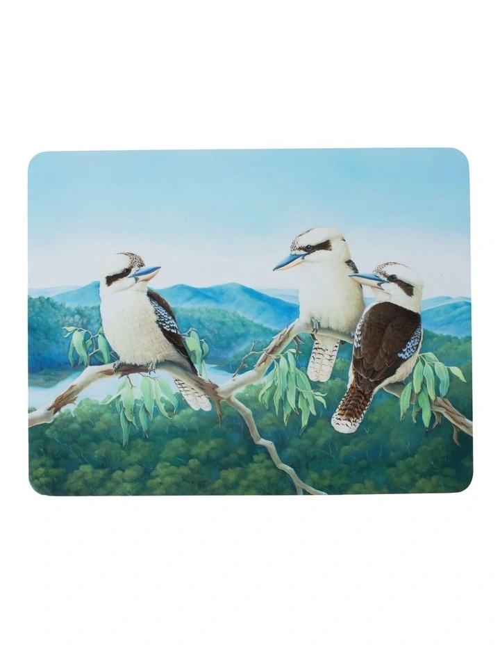 Birds of Australia KC 10-Year Anniversary 34x26.5cm Set of 4 Cork Back Placemat in Multi image 5