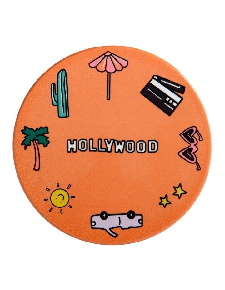 Megan McKean Cities Ceramic Round Coaster 10.5cm Los Angeles image 1