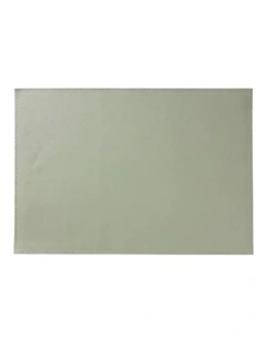 Table Accents Leather Look Cowhide Placemat 43x30cm in Sage