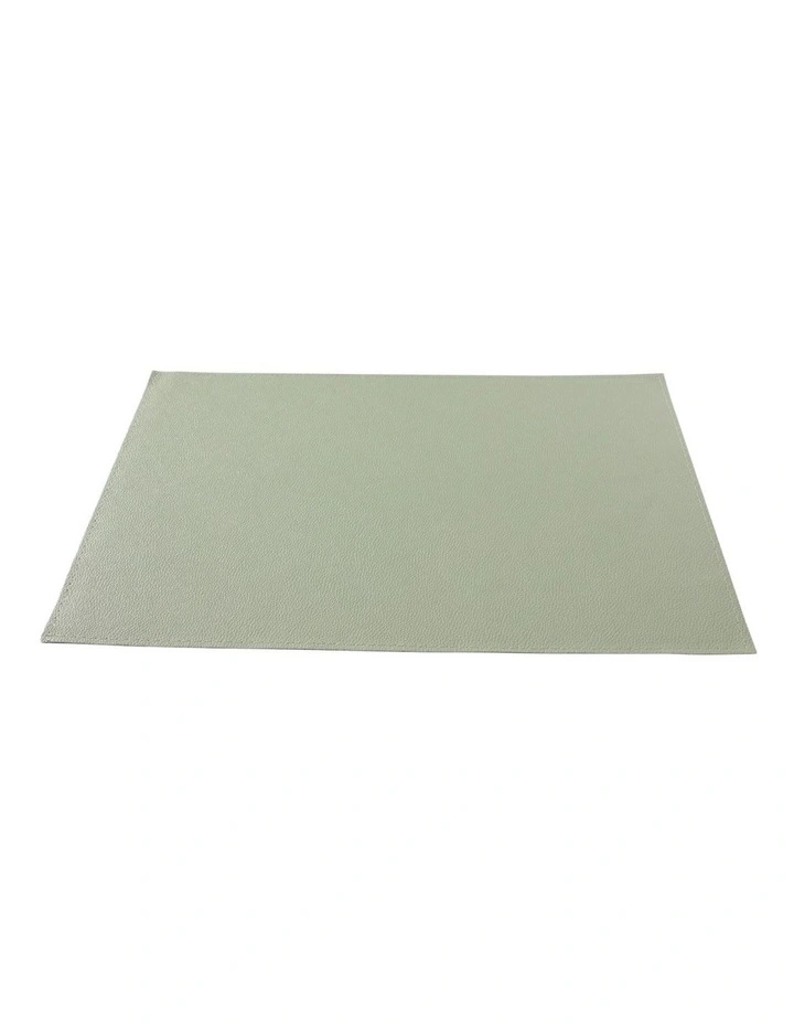 Table Accents Leather Look Cowhide Placemat 43x30cm in Sage image 2