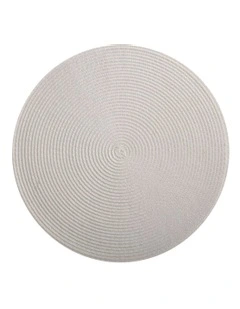 Table Accents Round Placemat in White