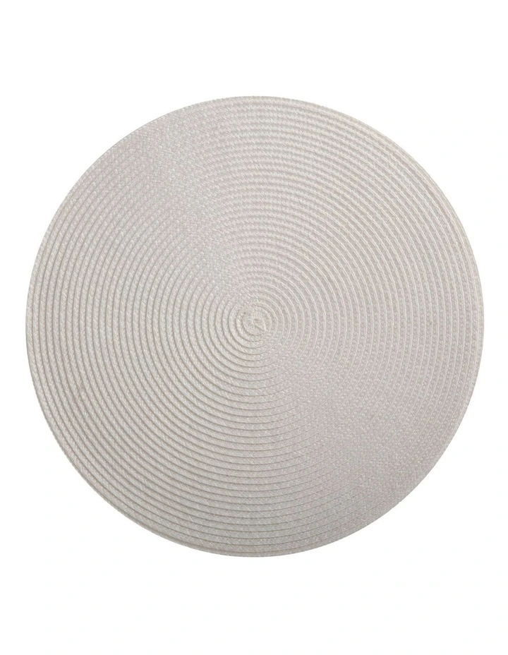Table Accents Round Placemat in White image 1