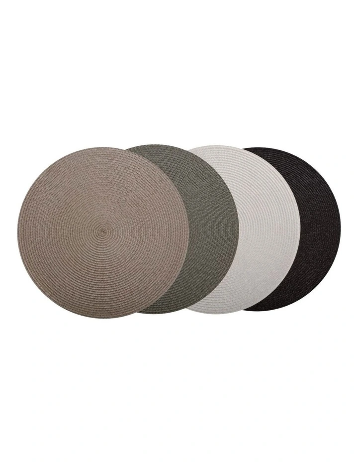 Table Accents Round Placemat in White image 2
