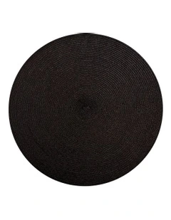 Table Accents Round Placemat in Black