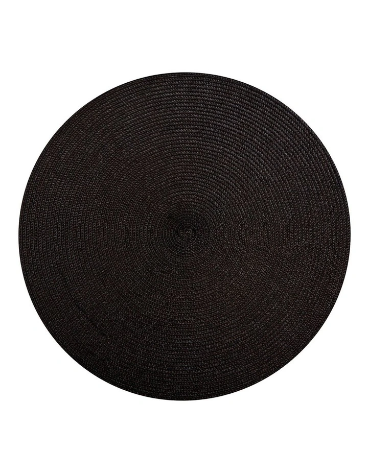 Table Accents Round Placemat in Black image 1