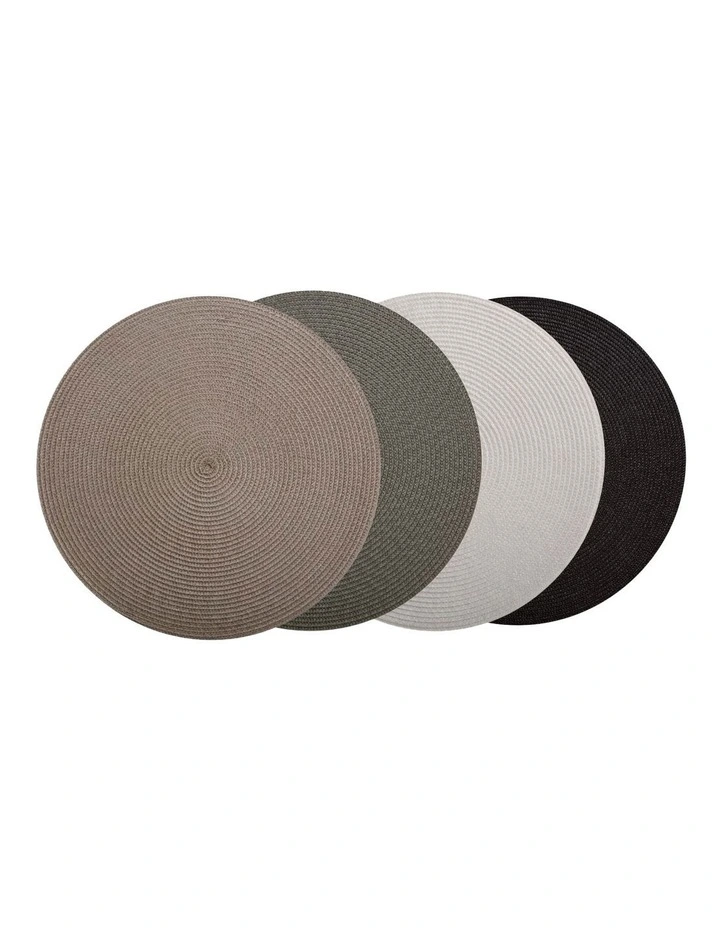 Table Accents Round Placemat in Black image 2