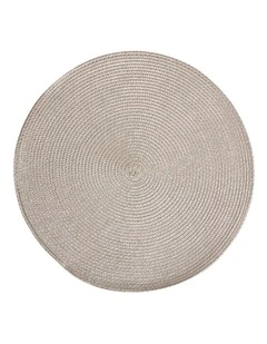 Table Accents Round Placemat in Taupe
