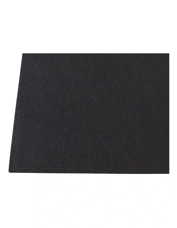 Table Accents Leather Placemat 43x30cm in Charcoal image 4