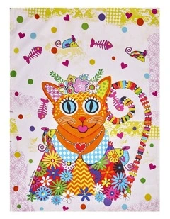 Donna Sharam Kaleidoscope Tea Towel Ginger 50x70cm in Multi