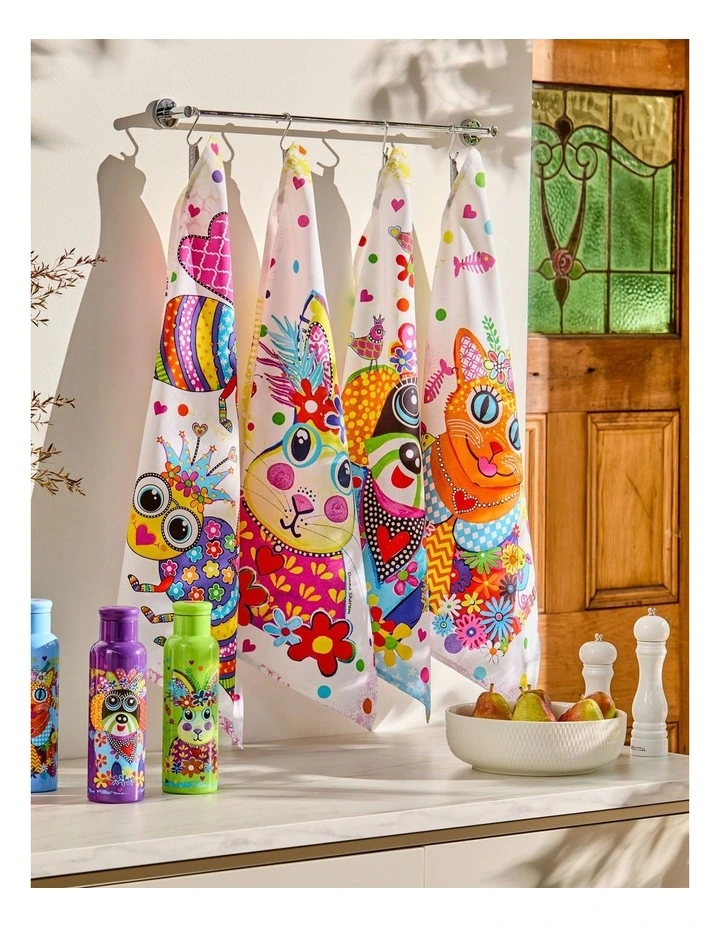 Donna Sharam Kaleidoscope Tea Towel 50x70cm in Multi image 3