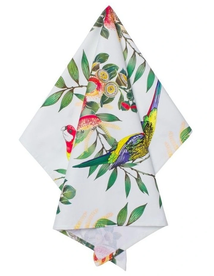 Eloise Short Native Grace Eastern Rosella Tea Towel 50x70cm in Multi image 2