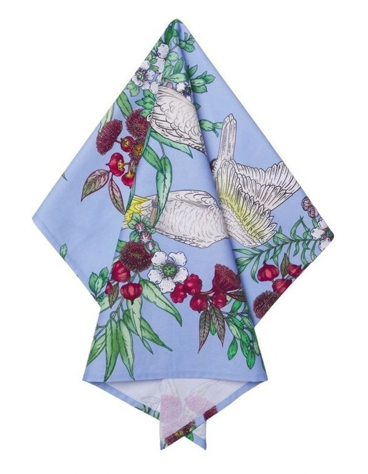 Eloise Short Native Grace Yellow Crested Cockatoo Tea Towel 50x70cm in Multi image 2