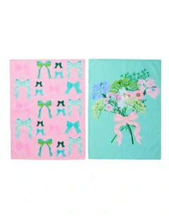 Cherish Tea Towel Set of 2 50x70cm in Multi