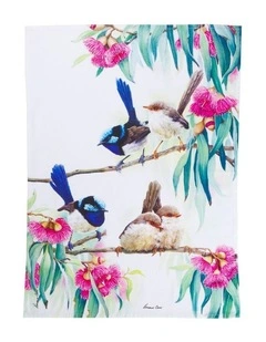 Katherine Castle Song of the South Tea Towel 50x70cm Superb Fairy-wrens